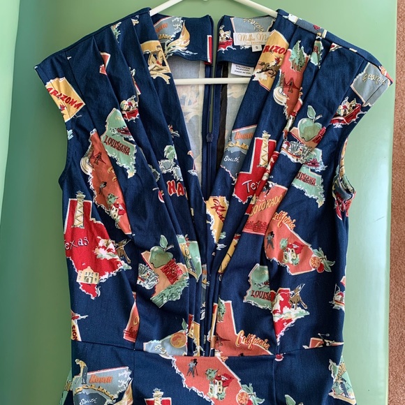 Millie Moore Pinup Wiggle Dress Small - Picture 2 of 11